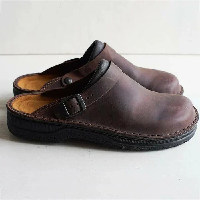 Stylish Men’s Leather Slipper Clogs
