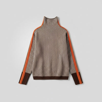 Turtleneck with Contrasting Stripes