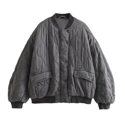 Ella | Chaqueta bomber informal acolchada extragrande para mujer 