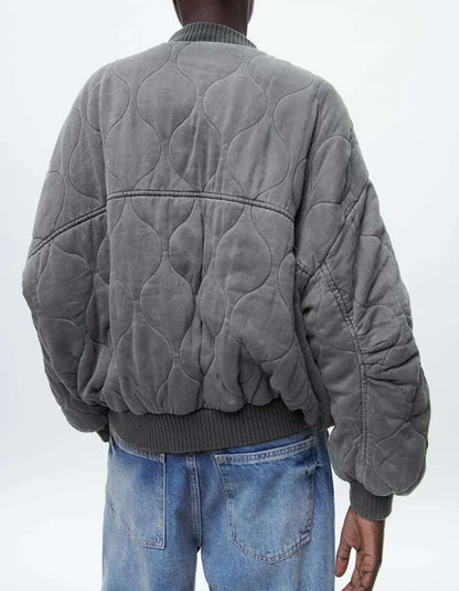 Ella | Chaqueta bomber informal acolchada extragrande para mujer 