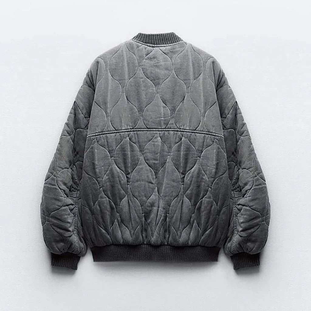 Ella | Chaqueta bomber informal acolchada extragrande para mujer 