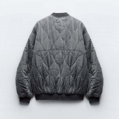 Ella | Chaqueta bomber informal acolchada extragrande para mujer 