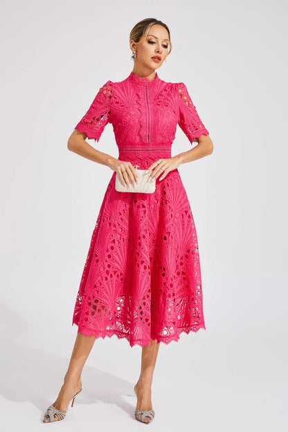 Willow | Vestido midi de encaje elegante para mujer