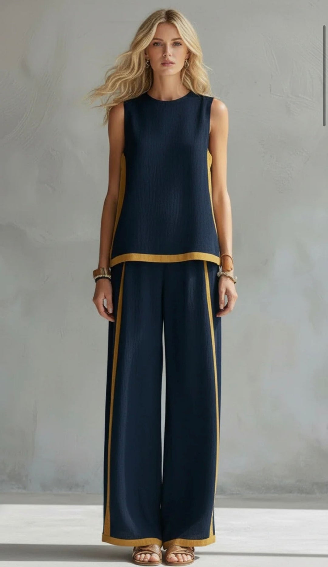 Valeria™ | Elegant Twin Set with Wide Trousers