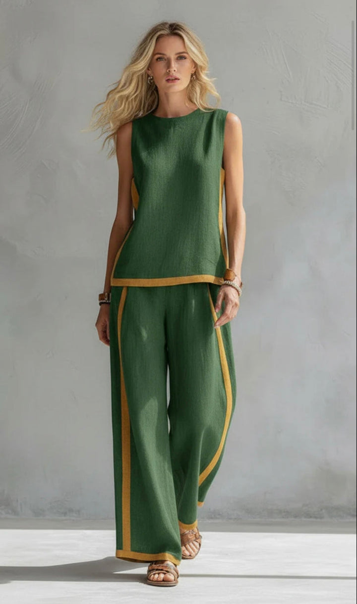 Valeria™ | Elegant Twin Set with Wide Trousers