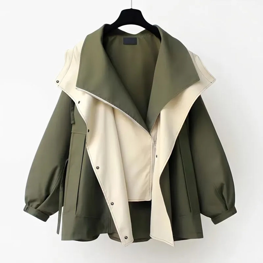 Daisy | Chaqueta elegante de doble capa con capucha para mujer