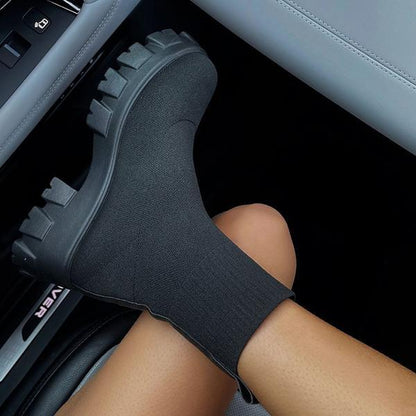 Women’s Casual Slip On Chunky Heel Boots