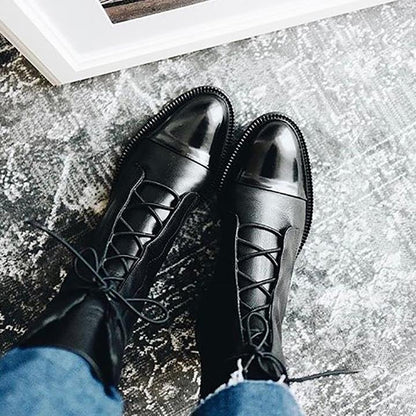 Women’s Lace-Up Leather Ankle Boots