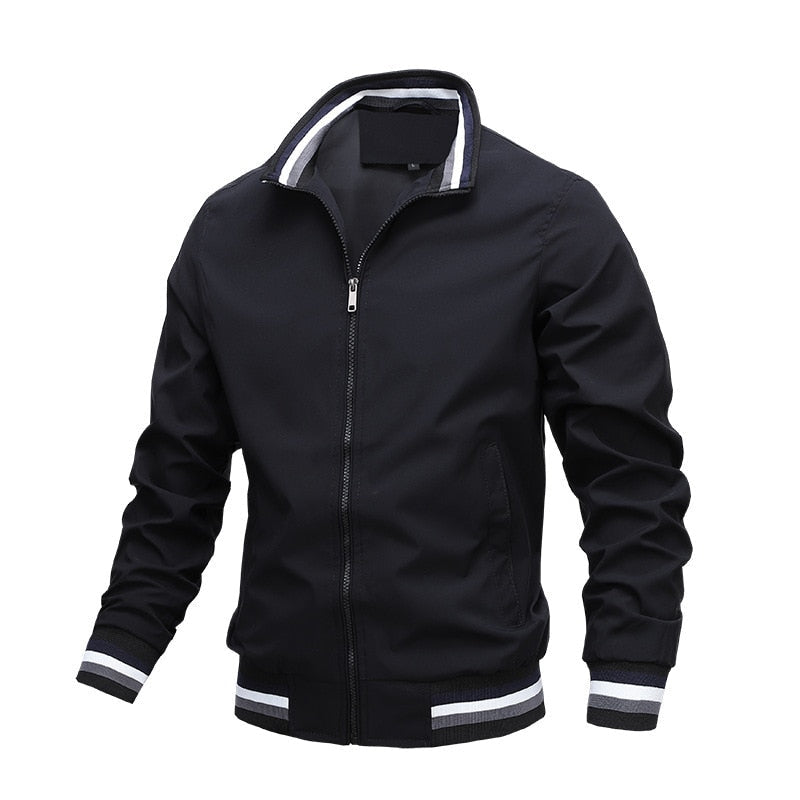 Casual Zipper Lightweight Bomber Jacket For Men