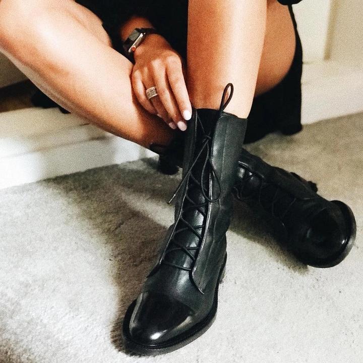 Women’s Lace-Up Leather Ankle Boots