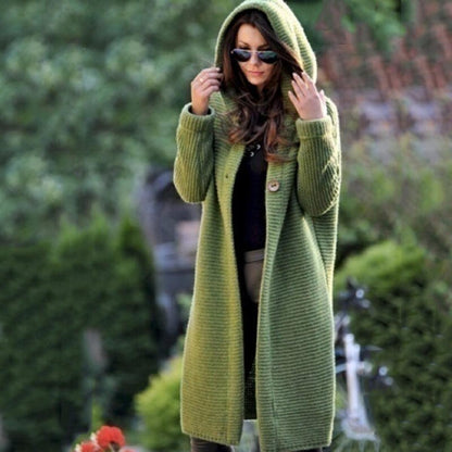 Madison | Women’s Cozy Knit Hooded Maxi Cardigan