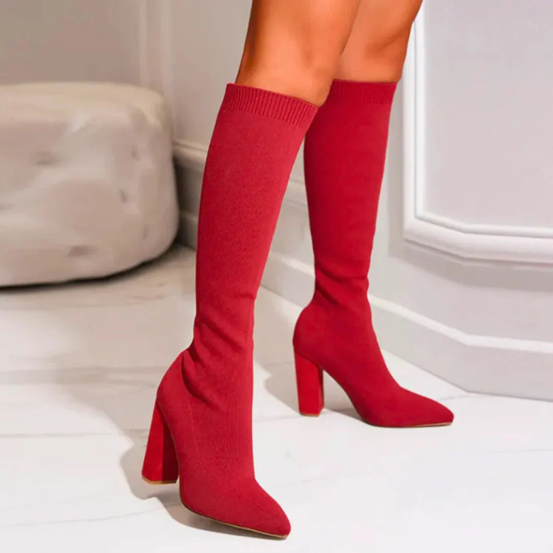 Women’s Winter High Heeled Knee-High Boots