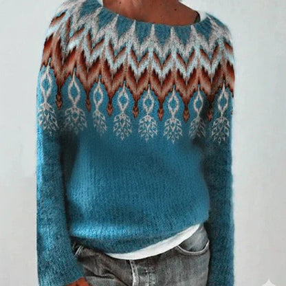 Christopher | Suéter de punto con estampado de invierno para mujer