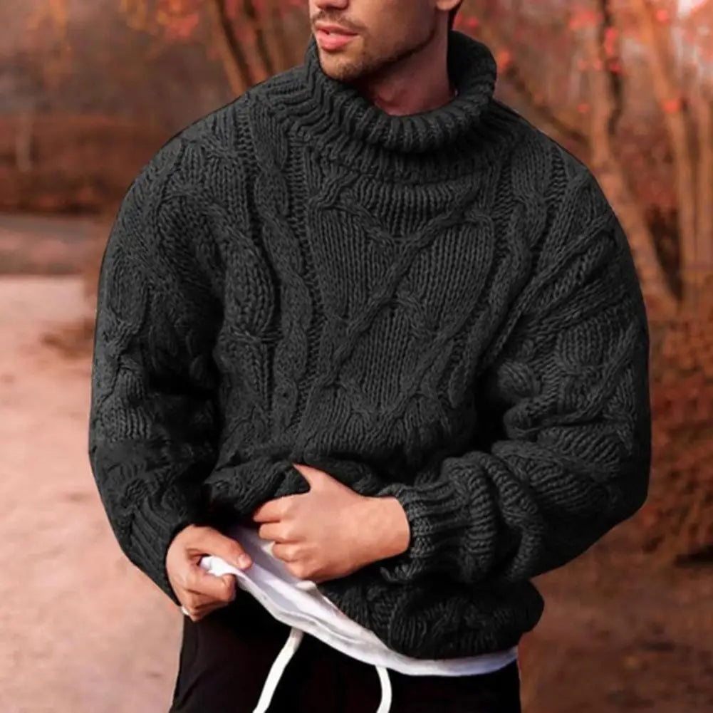 James | Men Classic Knit Turtleneck Winter Sweater