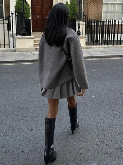 Bianca | Abrigo cruzado clásico y elegante para mujer