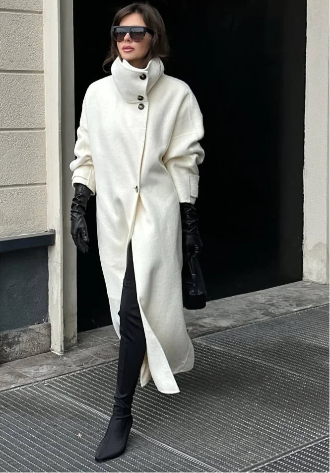 Abigail | Women’s Winter Long Button-Up Trench Coat