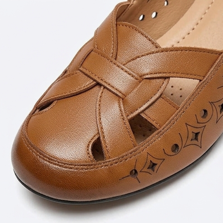 Lorella™ – Woven Cutout PU Slip-On Flat