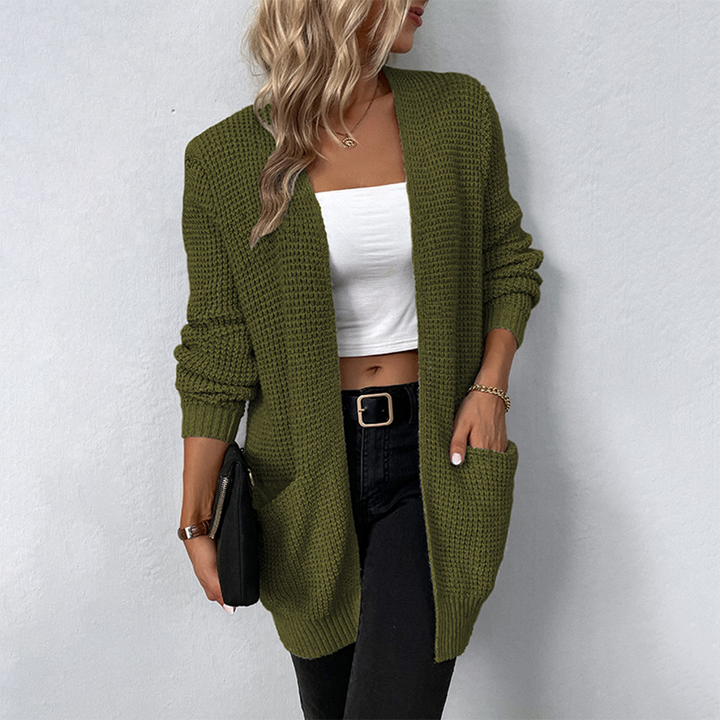 Women’s Relaxed Fit Long Pocket Winter Cardigan