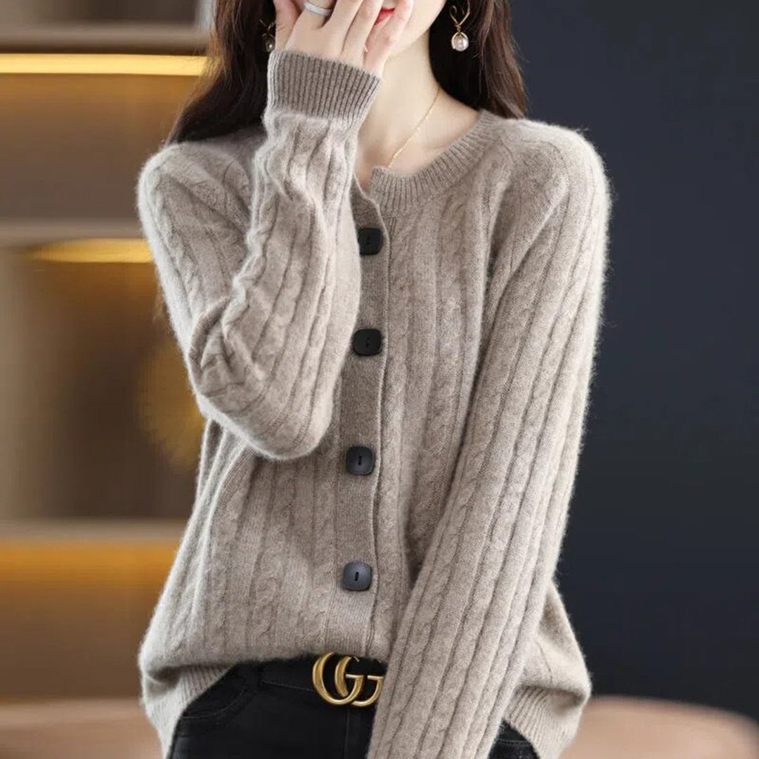 Lily | Cárdigan de invierno holgado y acogedor con botones para mujer