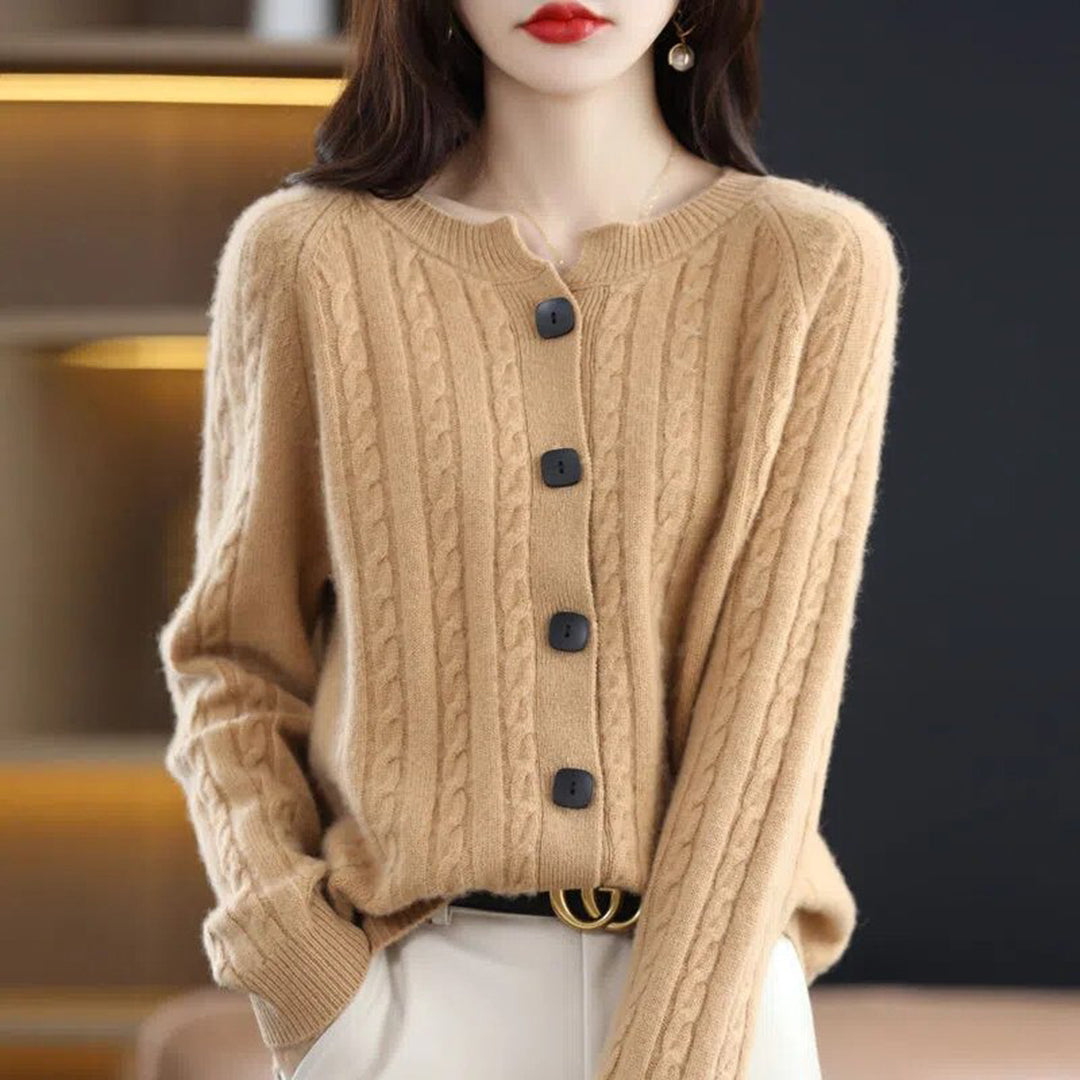 Lily | Cárdigan de invierno holgado y acogedor con botones para mujer