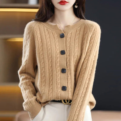 Lily | Cárdigan de invierno holgado y acogedor con botones para mujer
