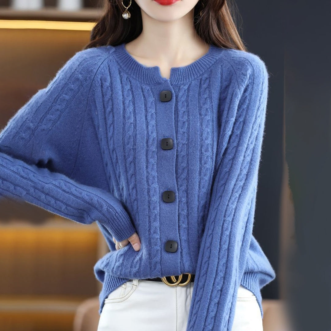 Lily | Cárdigan de invierno holgado y acogedor con botones para mujer