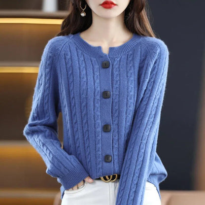 Lily | Cárdigan de invierno holgado y acogedor con botones para mujer