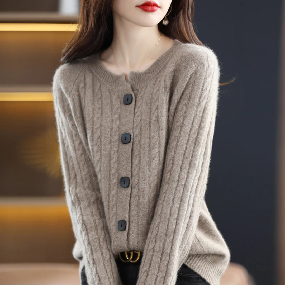 Lily | Cárdigan de invierno holgado y acogedor con botones para mujer