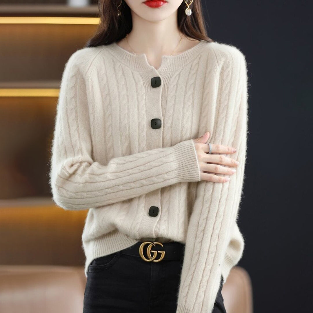 Lily | Cárdigan de invierno holgado y acogedor con botones para mujer