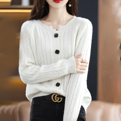 Lily | Cárdigan de invierno holgado y acogedor con botones para mujer
