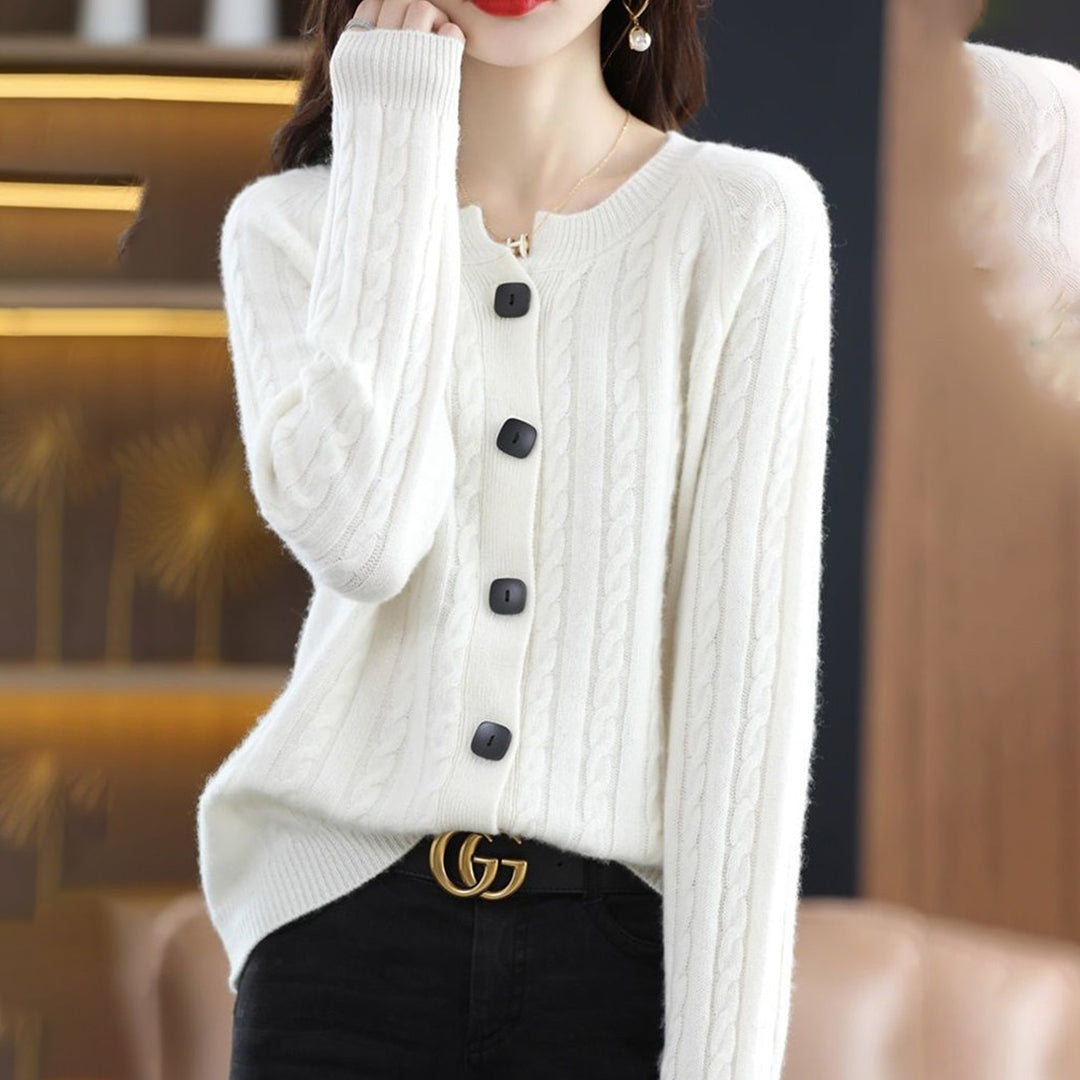 Lily | Cárdigan de invierno holgado y acogedor con botones para mujer