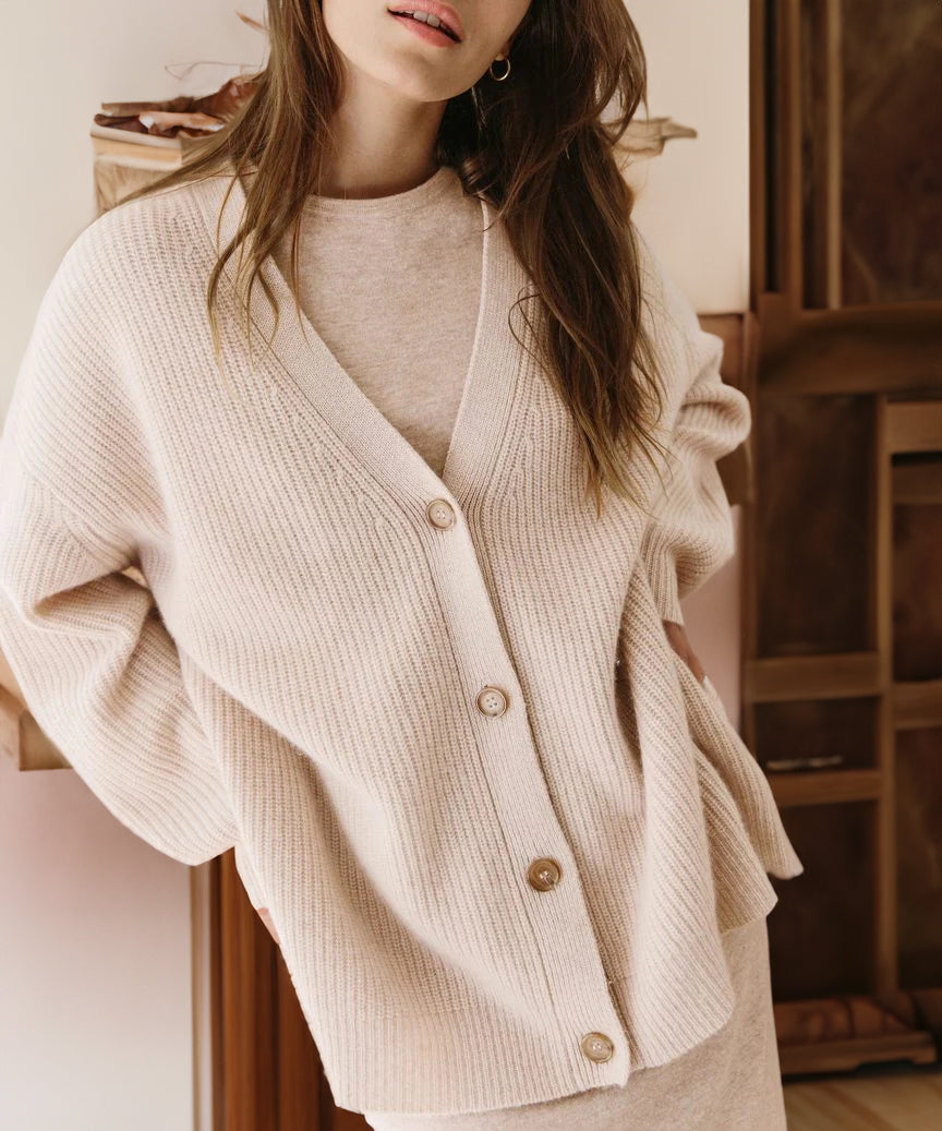 Evelyn | Women’s Winter Knit Casual Button Up  Cardigan