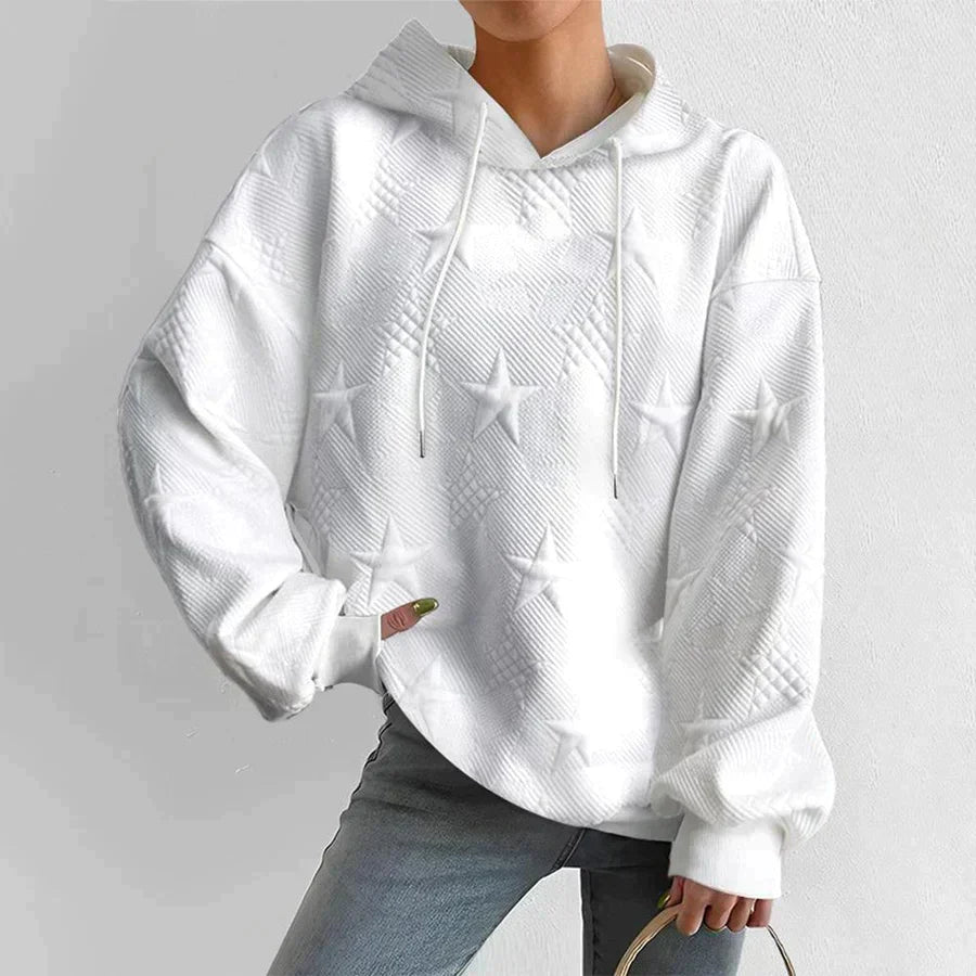 Women’s Winter Star-Patterned Hoodie