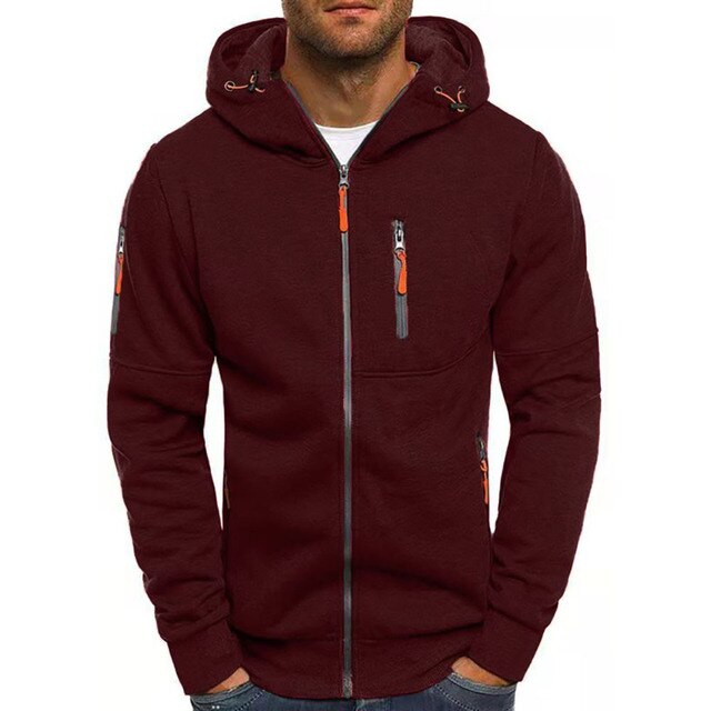 Chaqueta deportiva con capucha para hombre 