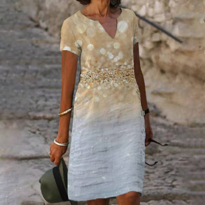 Hannah | Vestido con estampado floral y cuello en V para mujer