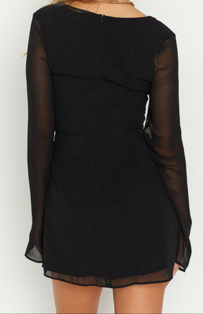 Dakota | Women’s Modern Long Sleeve Fitted Mini Dress