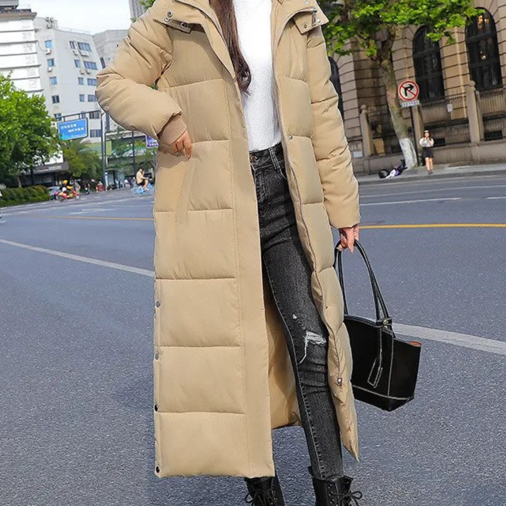 Fiona | Abrigo largo acolchado de invierno para mujer