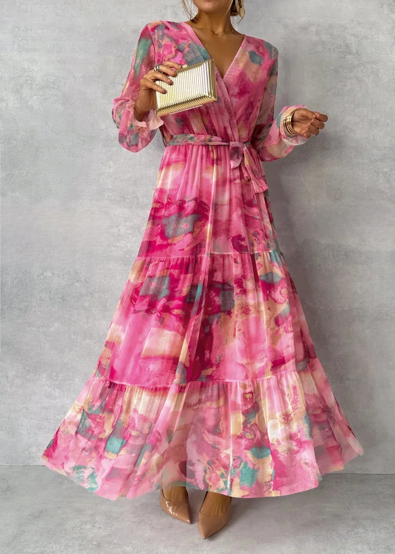 Meli | Vestido cruzado con estampado floral