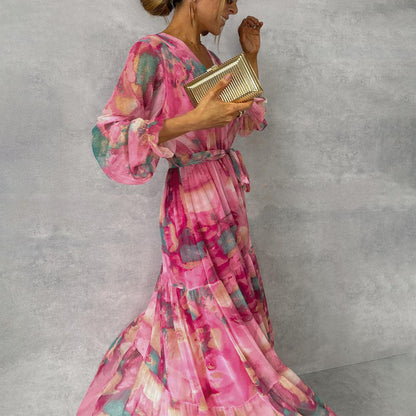 Meli | Vestido cruzado con estampado floral