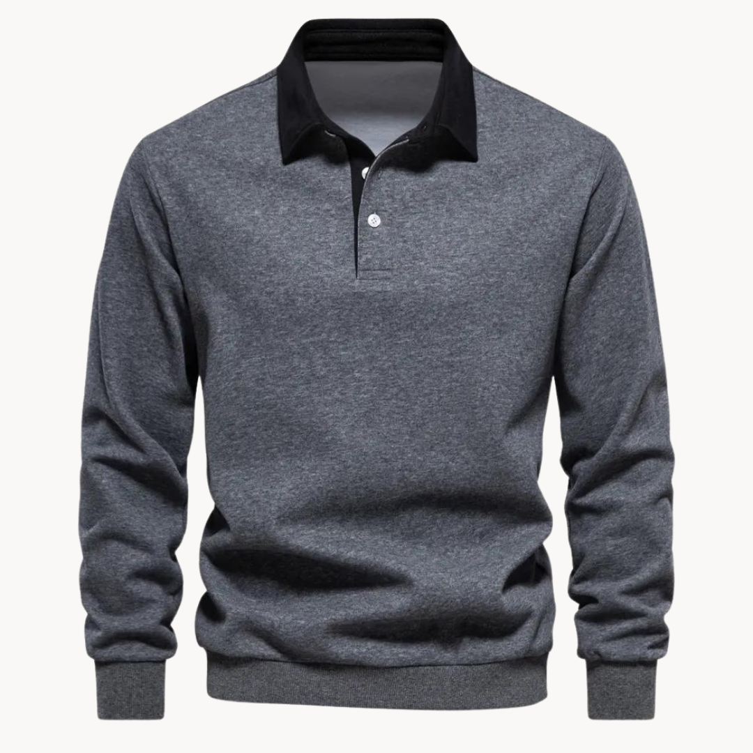 Julian | Men’s Winter Long Sleeve Polo Style Sweater