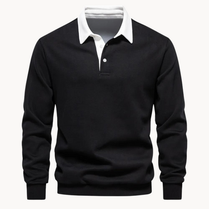 Men’s Winter Long Sleeve Polo Style Sweater