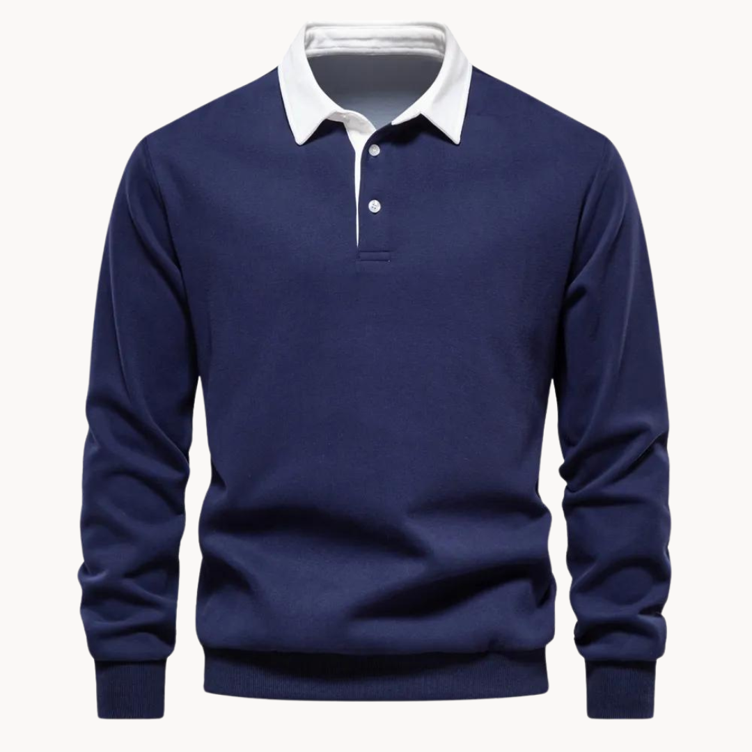 Julian | Men’s Winter Long Sleeve Polo Style Sweater