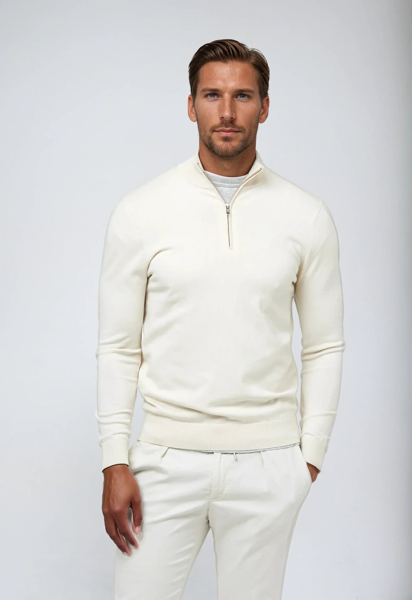 Gavin | Men’s Winter Classic Quarter Zip Knit Sweater