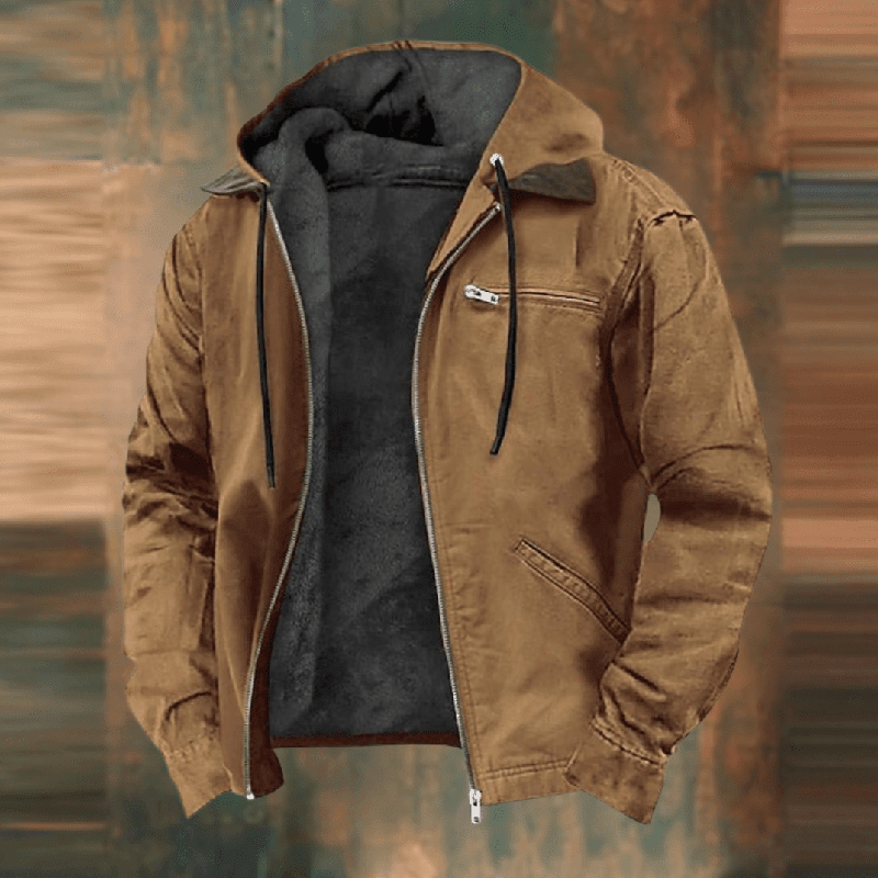 Nathan | Chaqueta informal con capucha y cremallera para hombre