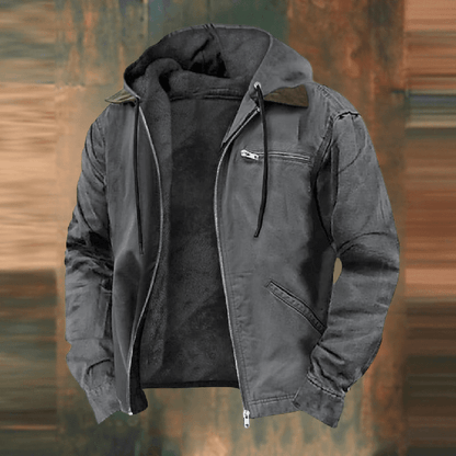 Nathan | Chaqueta informal con capucha y cremallera para hombre
