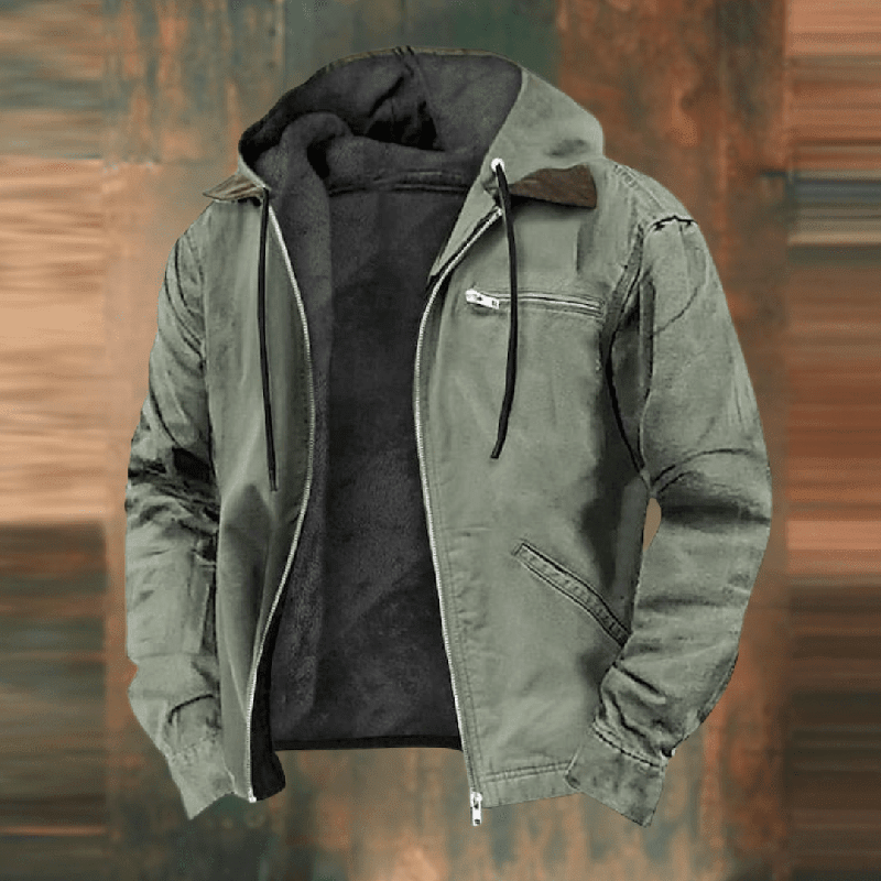 Nathan | Chaqueta informal con capucha y cremallera para hombre