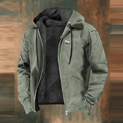 Nathan | Chaqueta informal con capucha y cremallera para hombre