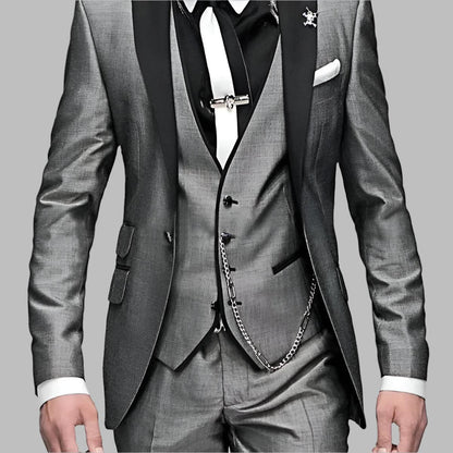 Donald | Traje de boda de lujo de tres piezas para hombre