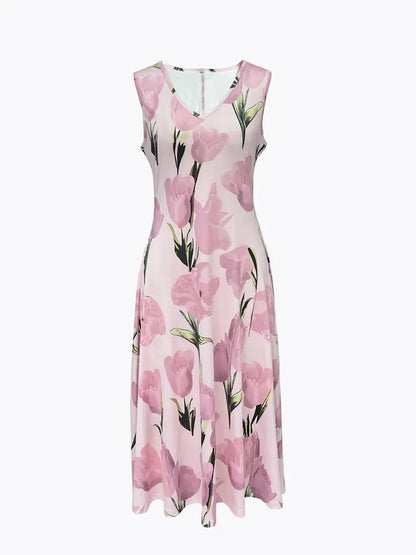 Isabella | Women Floral Print Two-Piece Flowy Midi Dress