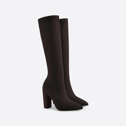 Women’s Winter High Heeled Knee-High Boots